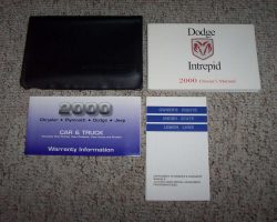 2000 Dodge Intrepid Owner's Operator Manual User Guide Set