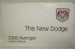 2000 Dodge Avenger Owner's Operator Manual User Guide