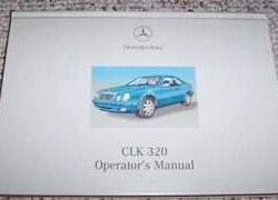 2000 Mercedes Benz CLK320 CLK-Class Owner's Operator Manual User Guide