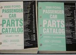 2000 Ford Escort Parts Catalog Text & Illustrations
