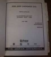 2000 Jeep Cherokee Mopar Parts Catalog Manual Binder