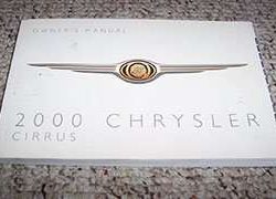 2000 Chrysler Cirrus Owner's Operator Manual User Guide