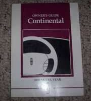 2000 Lincoln Continental Owner's Operator Manual User Guide