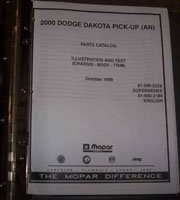 2000 Dodge Dakota Mopar Parts Catalog Manual Binder