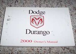2000 Dodge Durango Owner's Operator Manual User Guide