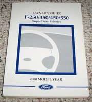 2000 Ford F-250, F-350, F-450 & F-550 Super Duty Owner's Manual