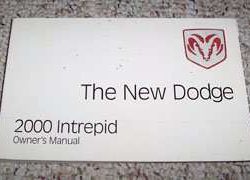 2000 Dodge Intrepid Owner's Operator Manual User Guide