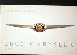 2000 Chrysler LHS Owner's Operator Manual User Guide
