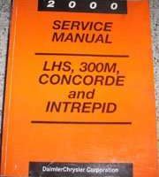 2000 Chrysler LHS, 300M & Concorde Shop Service Repair Manual