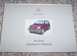 2000 Mercedes Benz ML320, ML430 & ML55 M-Class Owner's Operator Manual User Guide