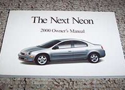 2000 Dodge Neon Owner's Operator Manual User Guide