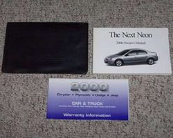 2000 Dodge Neon Owner's Operator Manual User Guide Set
