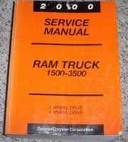 2000 Dodge Ram Truck 1500 2500 3500 Shop Service Repair Manual