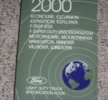 2000 Ford F-Series Specifications Manual