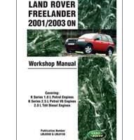2001 Land Rover Freelander Shop Service Repair Manual