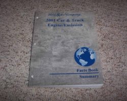 2001 Ford F-250 Truck Engine/Emissions Facts Book Summary