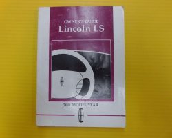 2001 Lincoln LS Owner's Operator Manual User Guide