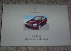 2001 Mercedes Benz C240 & C320 C-Class Owner's Operator Manual User Guide