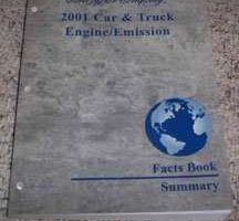 2001 Lincoln Continental Engine/Emission Facts Book Summary