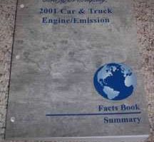 2001 Lincoln Town Car Engine/Emission Facts Book Summary