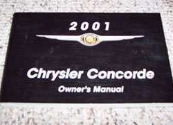 2001 Chrysler Concorde Owner's Operator Manual User Guide