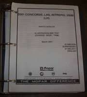 2001 Chrysler Concorde, LHS & 300M Mopar Parts Catalog Manual Binder