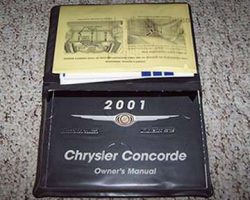 2001 Chrysler Concorde Owner's Operator Manual User Guide Set