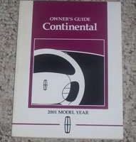 2001 Lincoln Continental Owner's Operator Manual User Guide