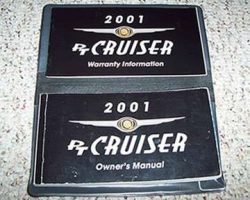 2001 Chrysler PT Cruiser Owner's Operator Manual User Guide Set