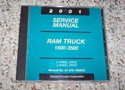 2001 Dodge Ram Truck Shop Service Repair Manual CD