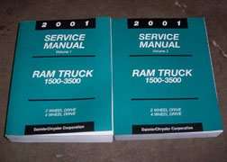 2001 Dodge Ram Truck 1500 2500 3500 Shop Service Repair Manual