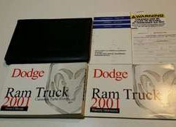 2001 Dodge Ram Truck Cummins Turbo Diesel Owner's Operator Manual User Guide Set