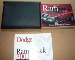 2001 Dodge Ram Truck Owner's Operator Manual User Guide Set