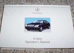 2001 Mercedes Benz S400, S500, S600 & S55 S-Class Owner's Operator Manual User Guide