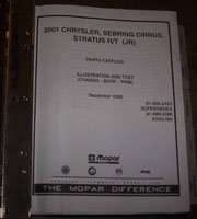 2001 Chrysler Sebring Mopar Parts Catalog Manual Binder