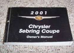 2001 Chrysler Sebring Coupe Owner's Operator Manual User Guide