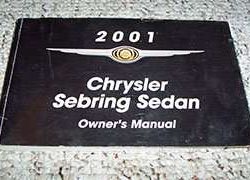 2001 Chrysler Sebring Sedan Owner's Operator Manual User Guide