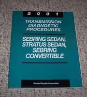 2001 Chrysler Sebring Sedan & Convertible Transmission Diagnostic Procedures Manual