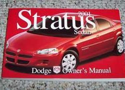 2001 Dodge Stratus Sedan Owner's Operator Manual User Guide