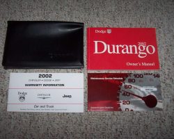 2002 Dodge Durango Owner's Operator Manual User Guide Set