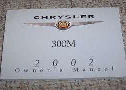 2002 Chrysler 300M Owner's Operator Manual User Guide
