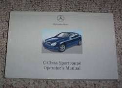 2002 Mercedes Benz C230 Sportcoupe C-Class Owner's Operator Manual User Guide