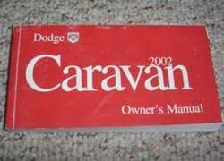 2002 Dodge Caravan & Grand Caravan Owner's Operator Manual User Guide