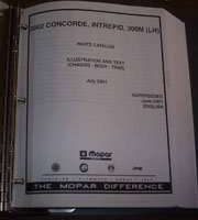 2002 Chrysler Concorde & 300M Mopar Parts Catalog Manual Binder