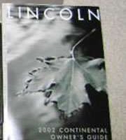 2002 Lincoln Continental Owner's Operator Manual User Guide