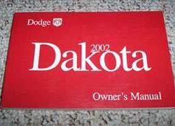 2002 Dodge Dakota Owner's Operator Manual User Guide