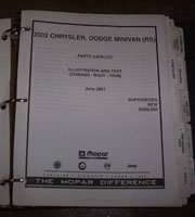 2002 Chrysler Town & Country Mopar Parts Catalog Manual Binder