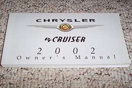 2002 Chrysler PT Cruiser Owner's Operator Manual User Guide