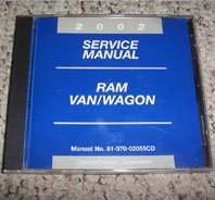 2002 Dodge Ram Van & Wagon Shop Service Repair Manual CD