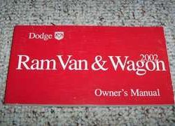 2002 Dodge Ram Van & Wagon Owner's Operator Manual User Guide